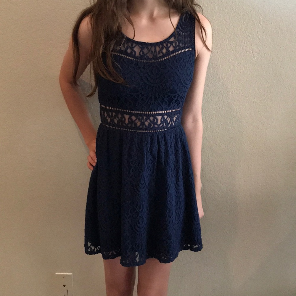 Navy Lace Dress